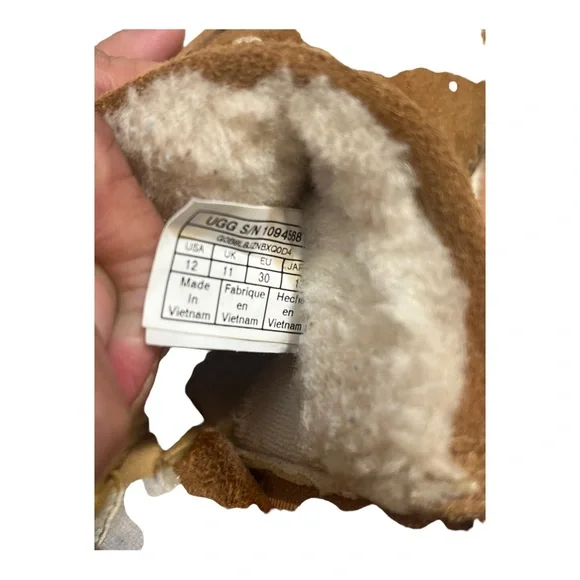 UGGs - Kids Tan UGGs, Size 12/30, T Cali Moc Campfire, Booties. - Picture 6 of 6